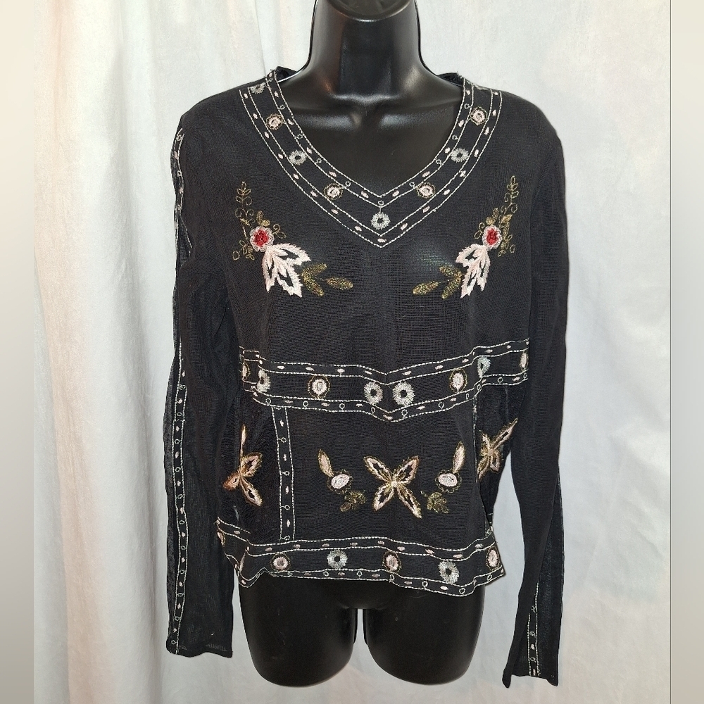 Sun n Moon Black Mesh Top